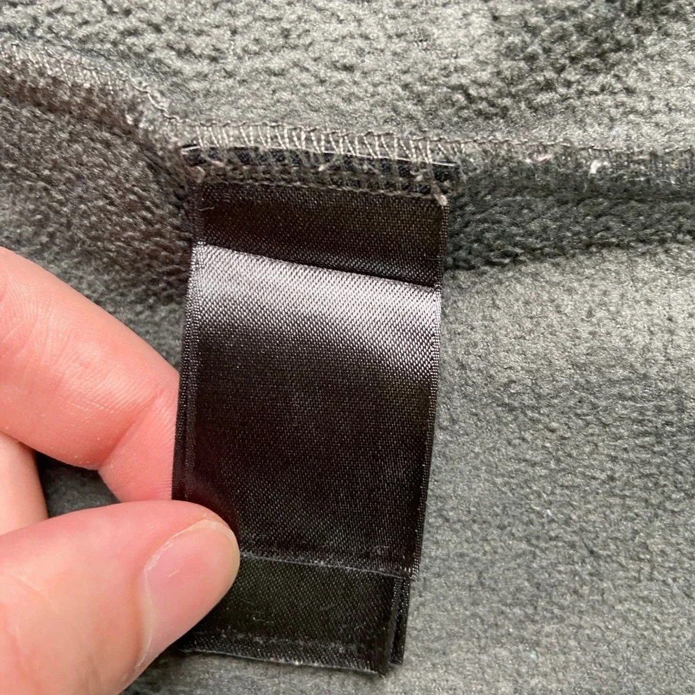 The North Face Fleece Jacket Mens M Gray Full Zip Mock Neck Outdoors TKA 100